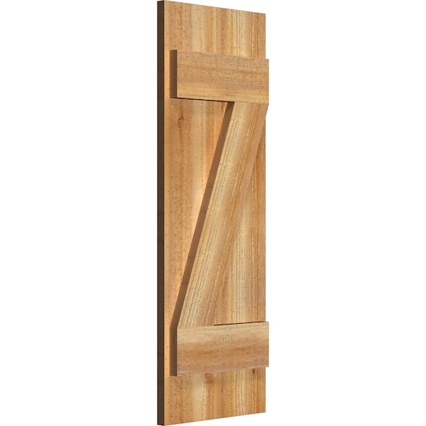 Joined Board-n-Batten Shutters W/Z-Bar, Rough Sawn Western Red Cedar, 10 3/4W X 30H